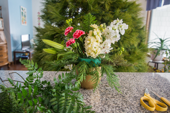 DIY Christmas Floral Arrangement